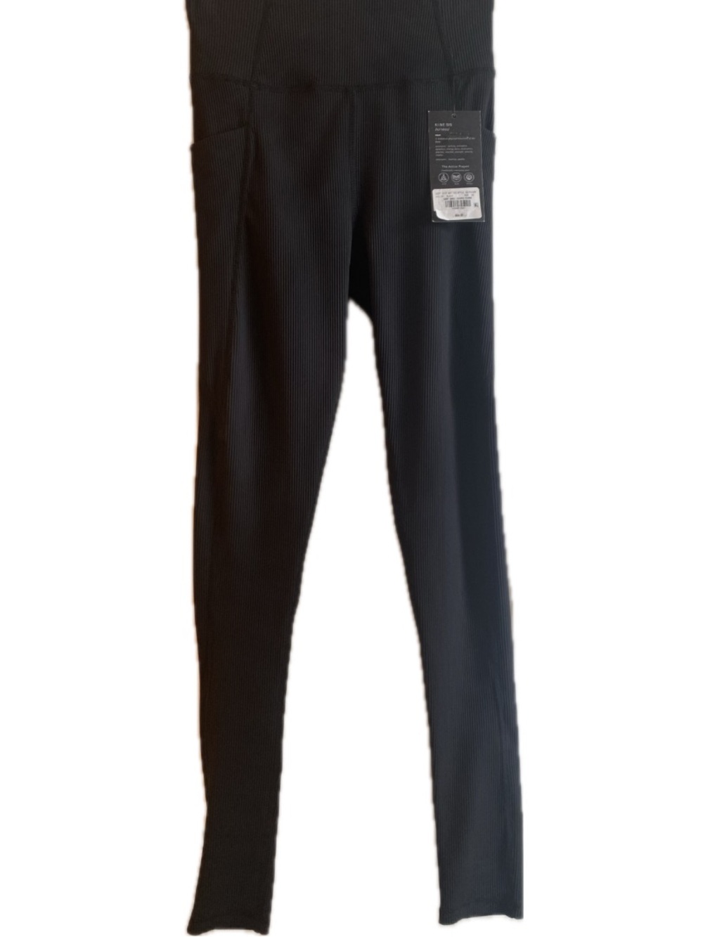 Black Kinesis Core Cube Ribbed Pocket Leggings From The Active Project XS